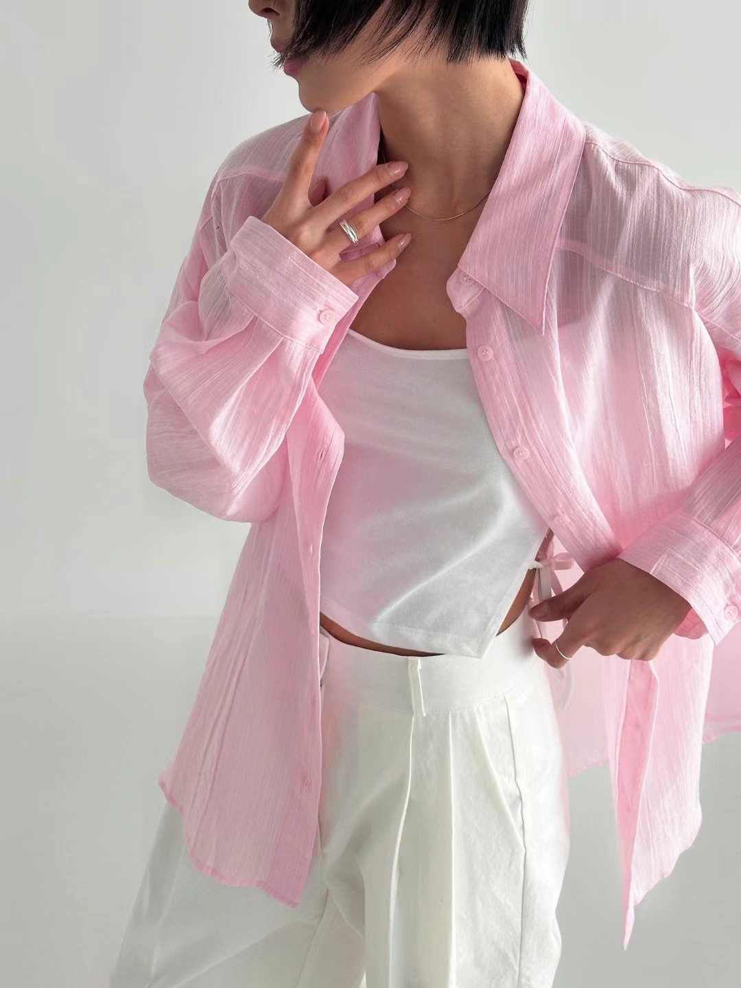 ALICE S CLOSET韓國直郵㊣女裝新品人氣推薦25春夏襯衫蕾絲衫ALICE S CLOSET襯衫/蕾絲衫