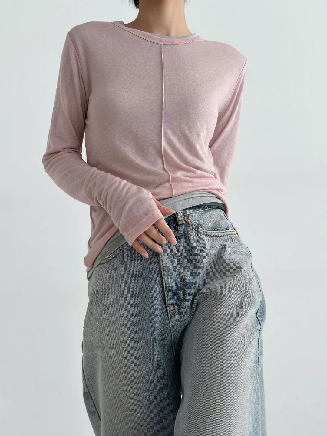 ALICE S CLOSET直郵韓國代購㊣女裝新款25春夏推薦長袖T恤ALICE S CLOSET長袖T恤