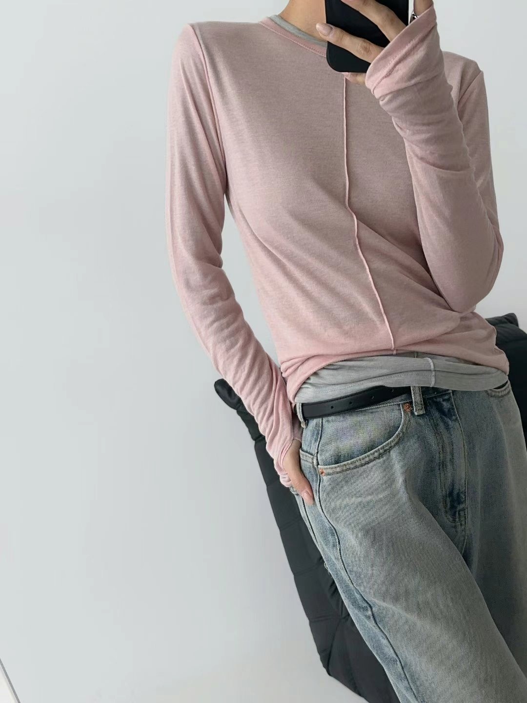 ALICE S CLOSET直郵韓國代購㊣女裝新款25春夏推薦長袖T恤ALICE S CLOSET長袖T恤