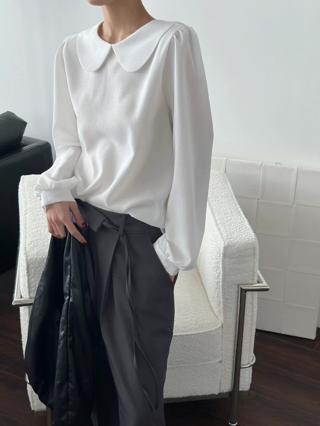 ALICE S CLOSET韓國直郵㊣東大門實拍女裝新款推薦襯衫蕾絲衫圓領ALICE S CLOSET襯衫/蕾絲衫