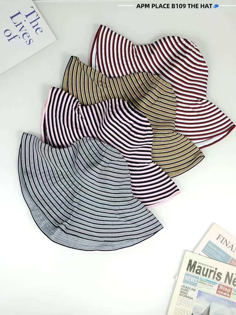 THE HAT-P韓國㊣直郵東大門代購女裝新款休閑推薦帽子條紋THE HAT帽子
