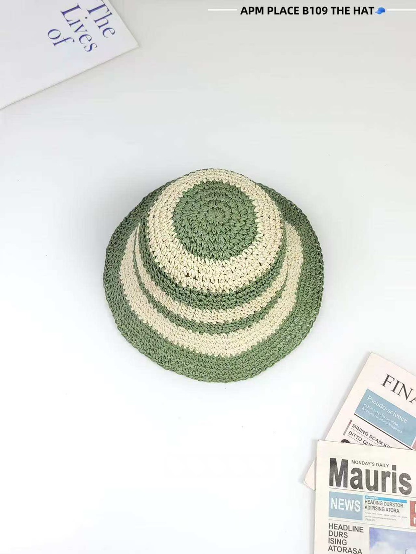 THE HAT-P韓國㊣直郵東大門代購女裝新品25春夏休閑帽子條紋THE HAT帽子