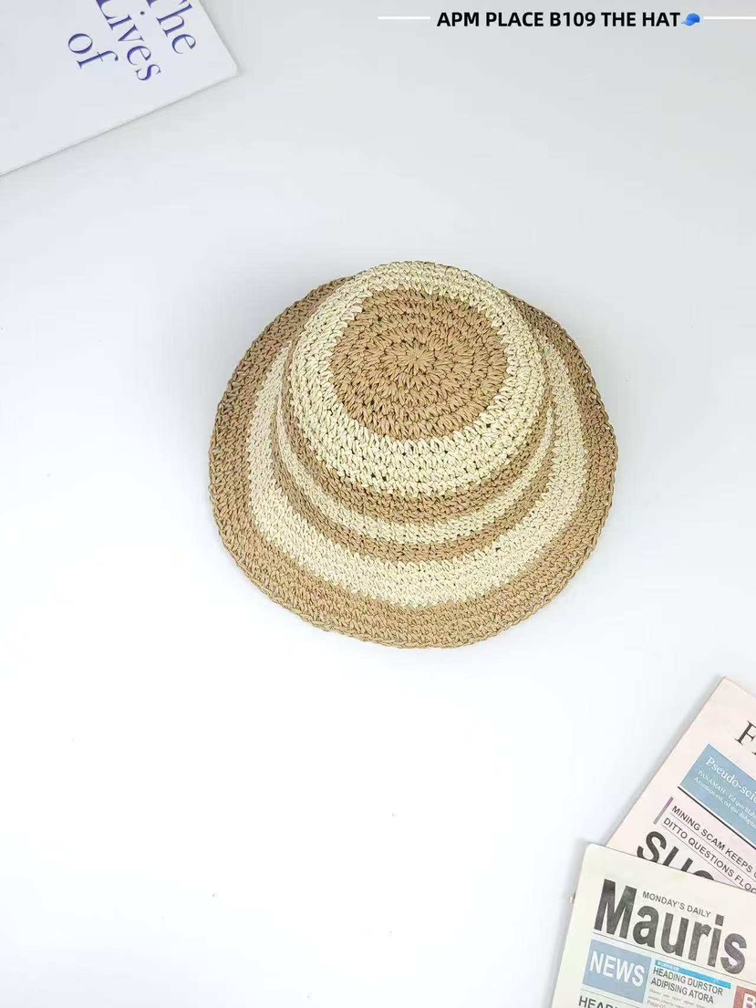 THE HAT-P韓國㊣直郵東大門代購女裝新品25春夏休閑帽子條紋THE HAT帽子圖色4