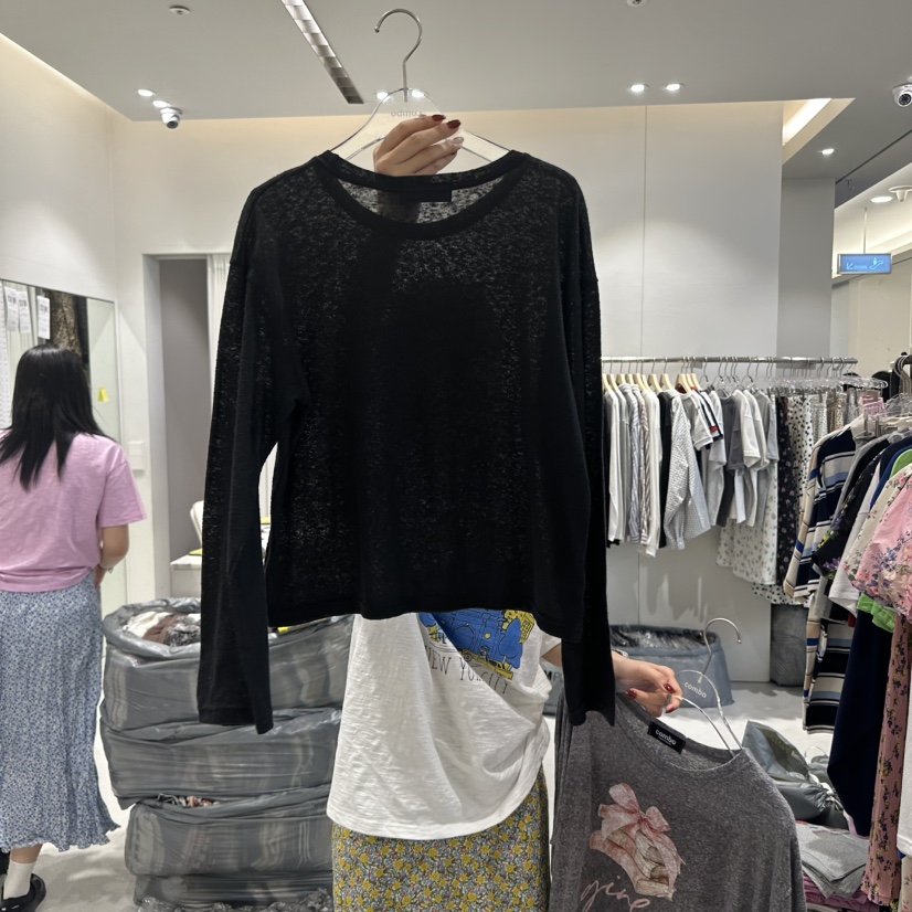 COMBO韓國直郵㊣女裝新品25春夏熱賣推薦時尚人氣休閑長袖T恤COM_BO長袖T恤