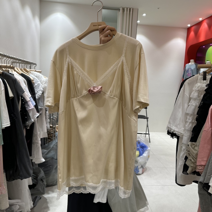 MINI UNNI直郵韓國代購㊣女裝新款時尚人氣推薦25春夏休閑T恤MINI UNNIT恤圖色2