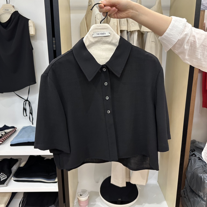 MUYBIEN直郵韓國代購㊣女裝新款25春夏熱賣人氣推薦襯衫蕾絲衫MUYBIEN襯衫/蕾絲衫圖色2