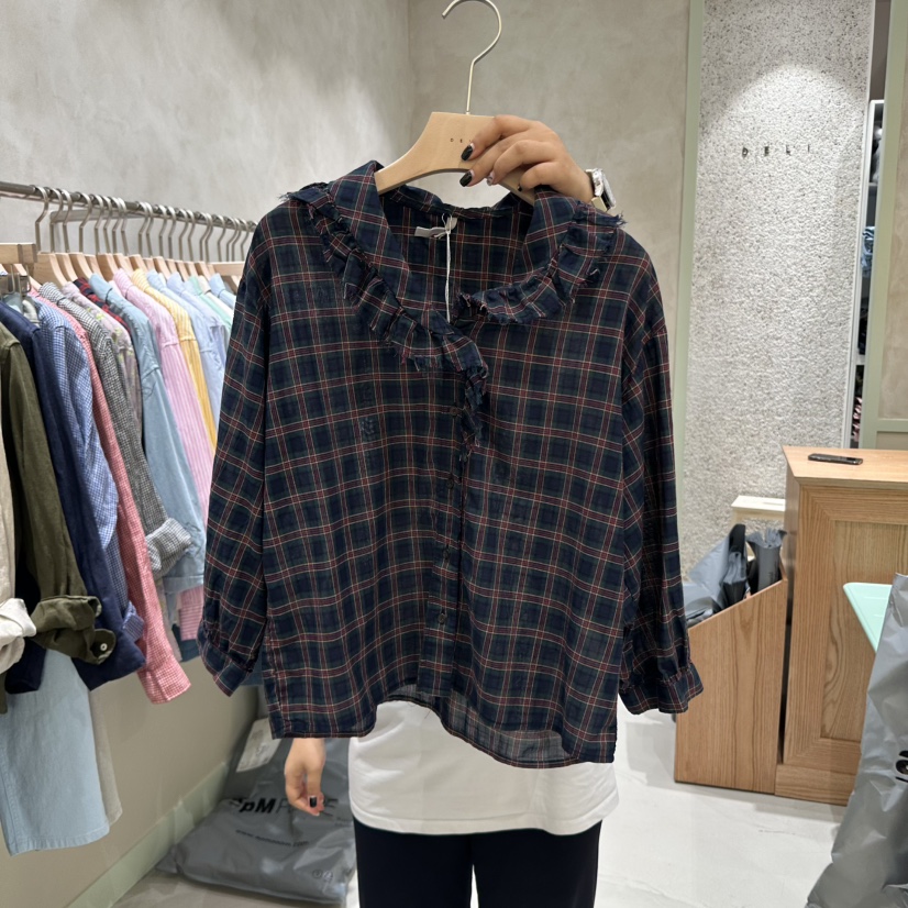 DELI JENNY韓國㊣直郵東大門代購女裝新品25春夏襯衫蕾絲衫DELI JENNY襯衫/蕾絲衫圖色2