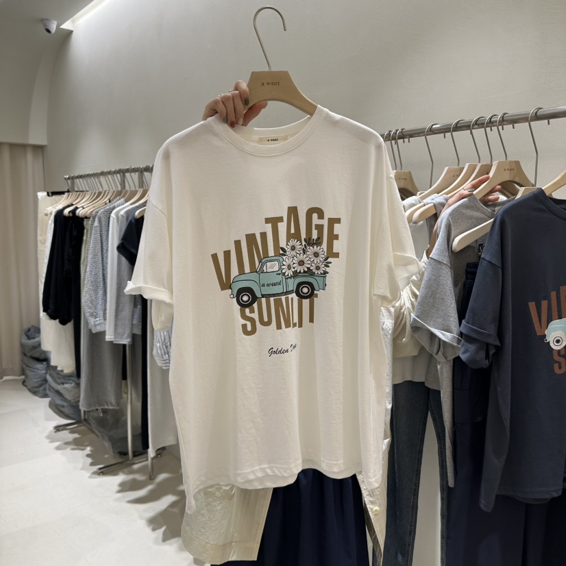 A WANT韓國㊣直郵東大門代購女裝新品25春夏推薦時尚熱賣T恤A WANTT恤
