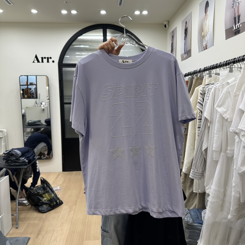 ARR直郵韓國代購㊣女裝新品25春夏時尚休閑推薦人氣熱賣T恤ARRT恤圖色2