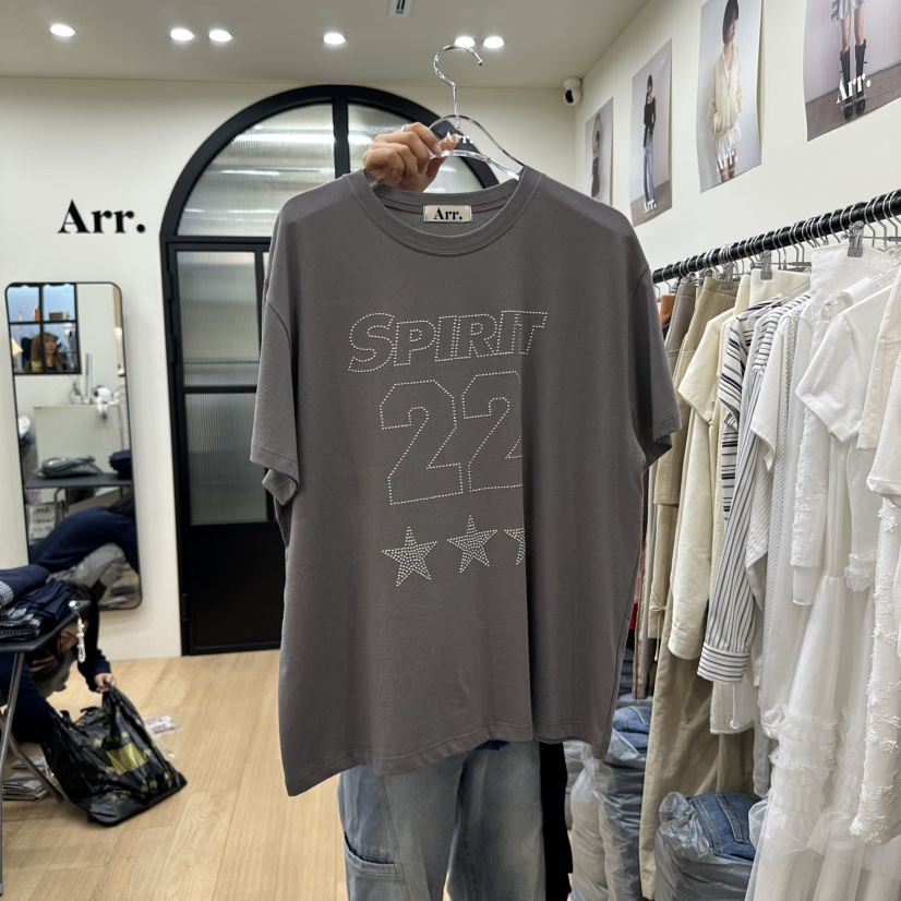 ARR直郵韓國代購㊣女裝新品25春夏時尚休閑推薦人氣熱賣T恤ARRT恤圖色3