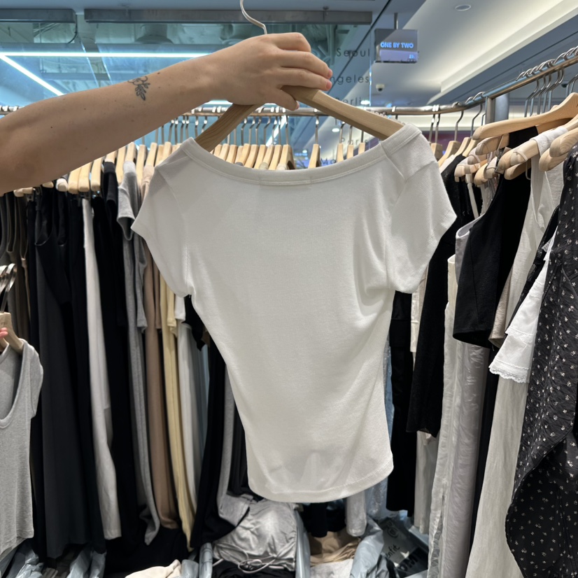 HONG.U直郵韓國代購㊣女裝新品推薦休閑熱賣時尚人氣25春夏T恤HONG.UT恤