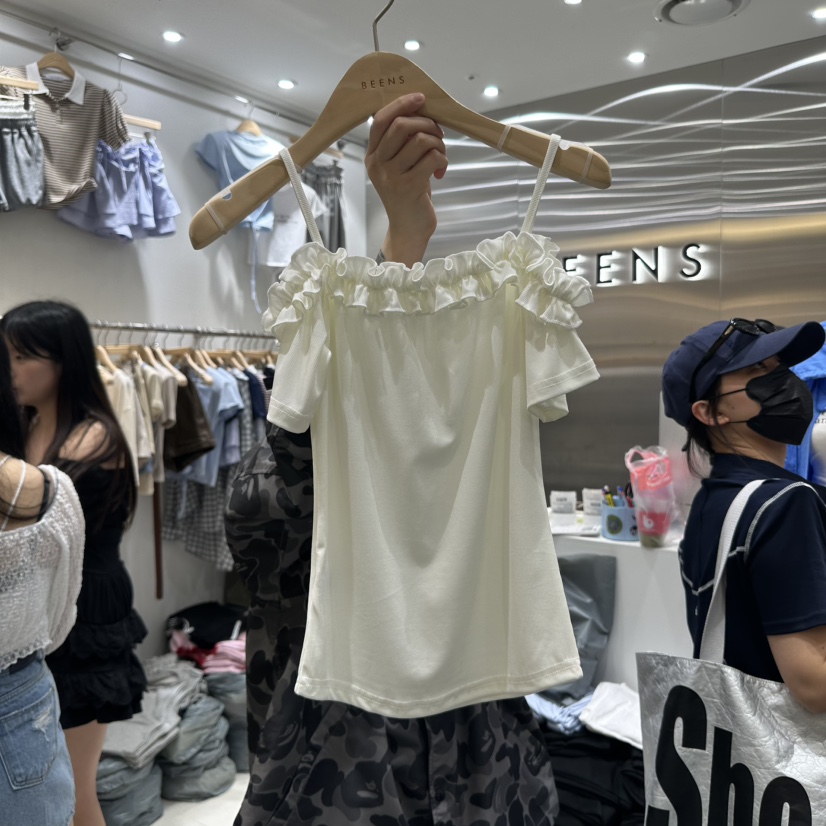 BEENS韓國㊣直郵東大門代購女裝新款熱賣推薦休閑時尚吊帶背心BEENS吊帶/背心