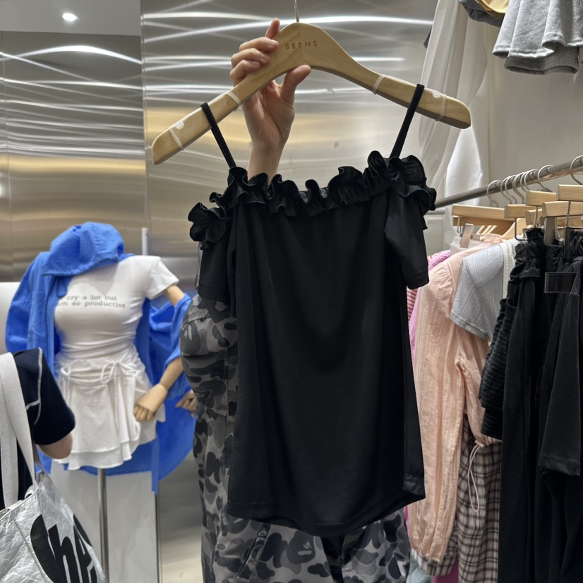 BEENS韓國㊣直郵東大門代購女裝新款熱賣推薦休閑時尚吊帶背心BEENS吊帶/背心圖色3