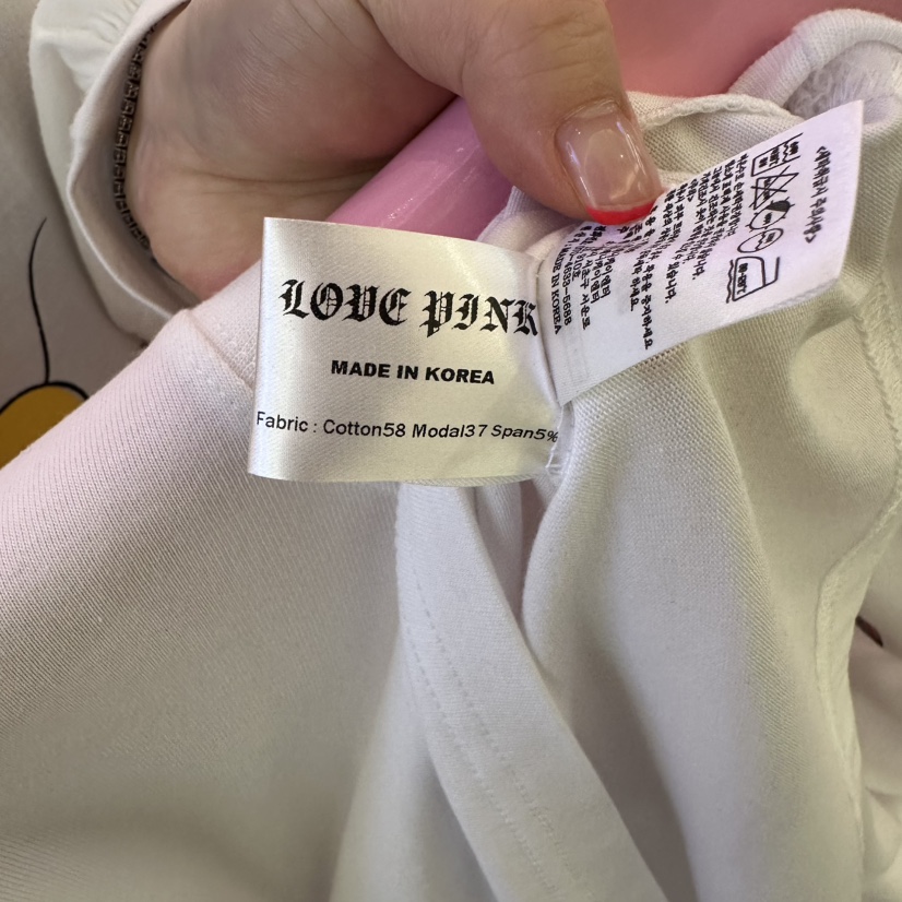 LOVE PINK直郵韓國代購㊣女裝新品人氣休閑推薦25春夏時尚T恤LOVE PINKT恤