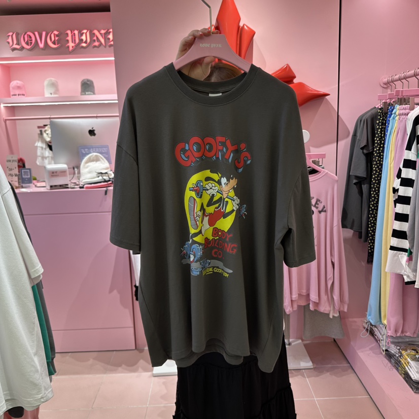 LOVE PINK直郵韓國代購㊣女裝新品人氣休閑推薦25春夏時尚T恤LOVE PINKT恤圖色2