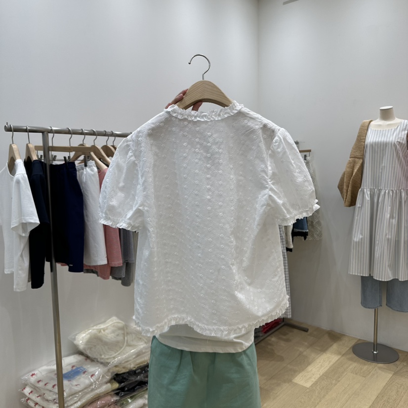 FURE直郵韓國代購㊣女裝新品熱賣時尚休閑推薦25春夏襯衫蕾絲衫FURE襯衫/蕾絲衫