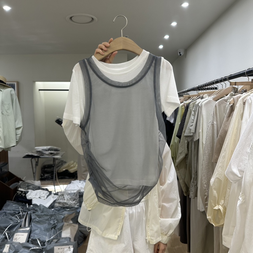 WINSOME韓國直郵㊣東大門實拍女裝新款人氣熱賣25春夏套裝透明WINSOME套裝圖色2