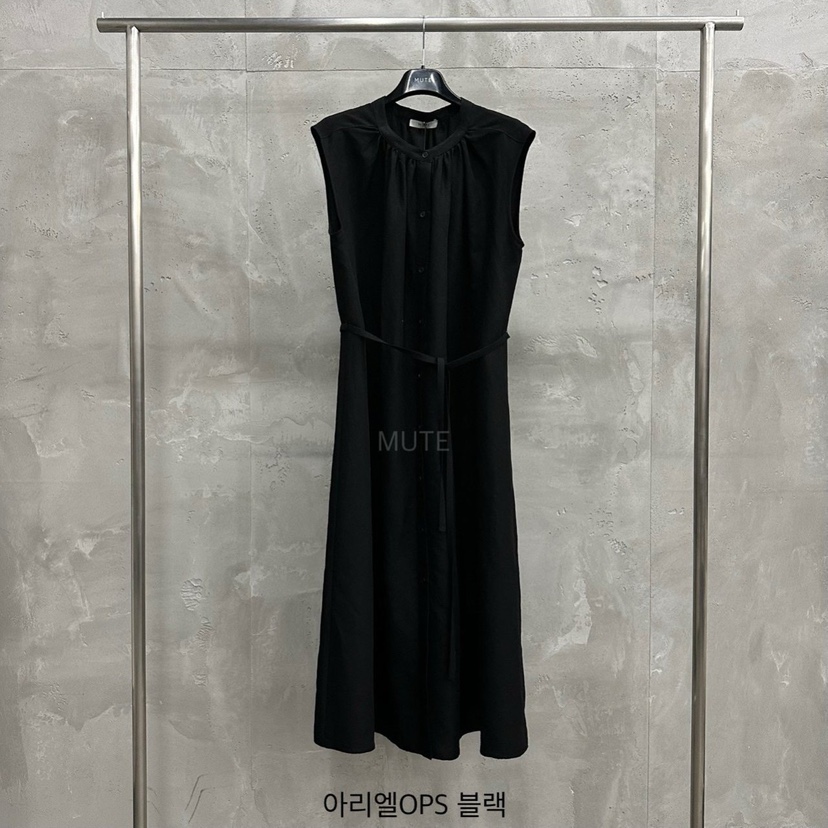 MUTE-P韓國直郵㊣女裝新品熱賣推薦25春夏時尚連衣裙含腰繩MUTE連衣裙圖色3