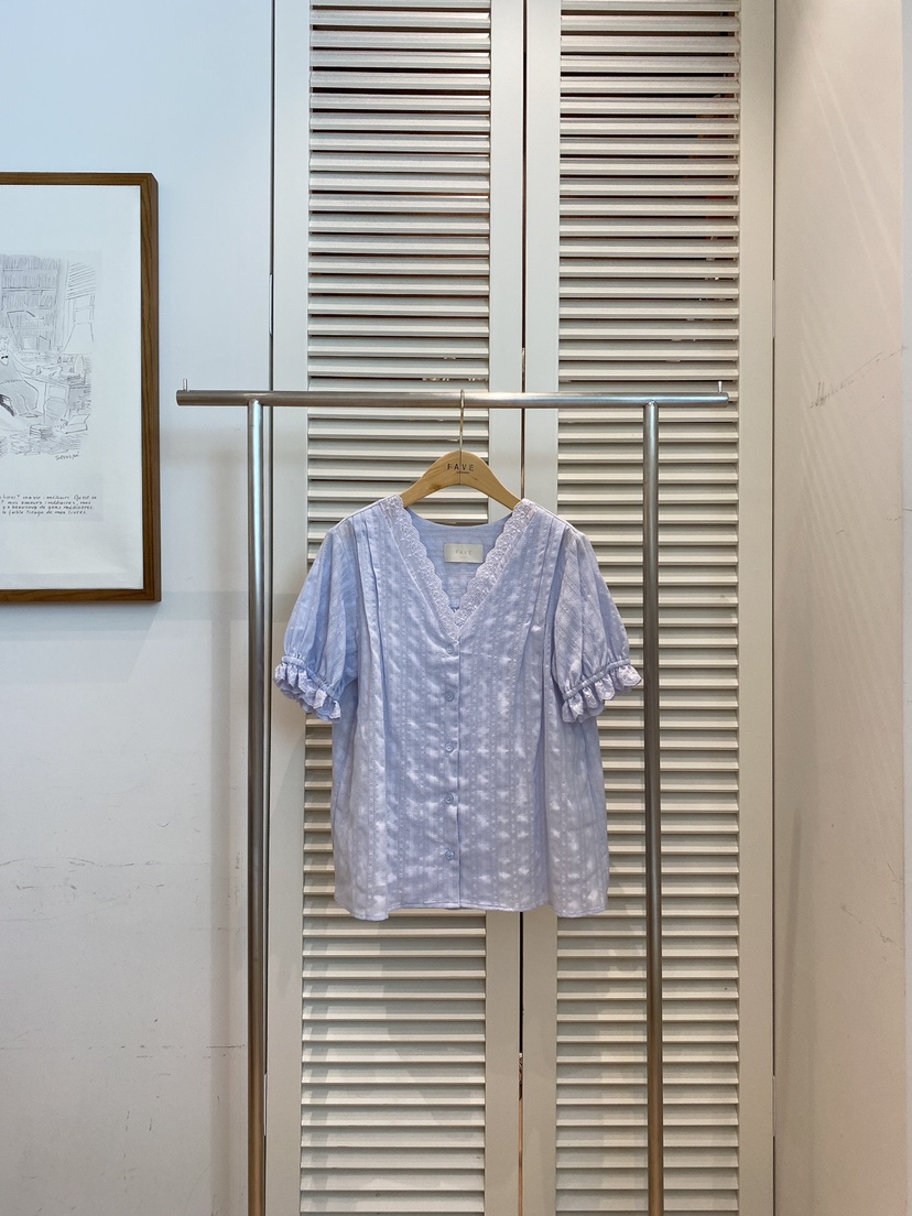 FAVE-L直郵韓國代購㊣女裝新品時尚25春夏人氣推薦襯衫蕾絲衫FAVE-L襯衫/蕾絲衫圖色3