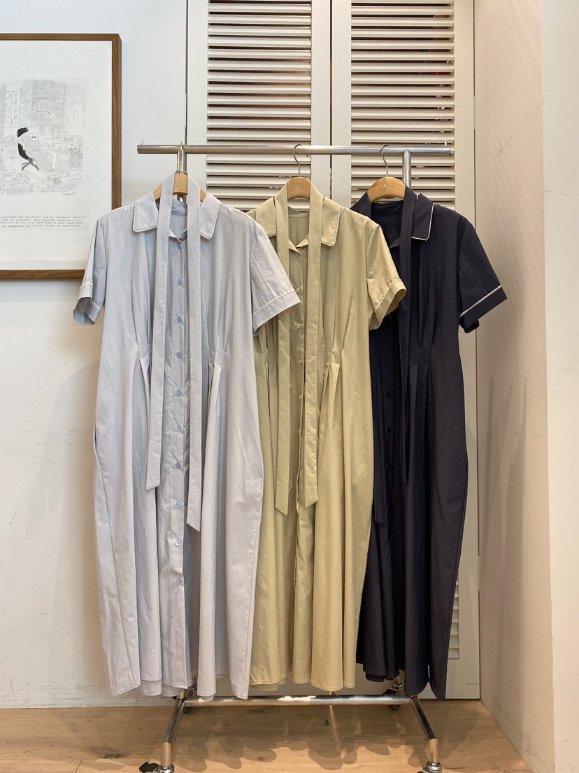 FAVE-L直郵韓國代購㊣女裝新品人氣時尚25春夏連衣裙含腰帶FAVE-L連衣裙