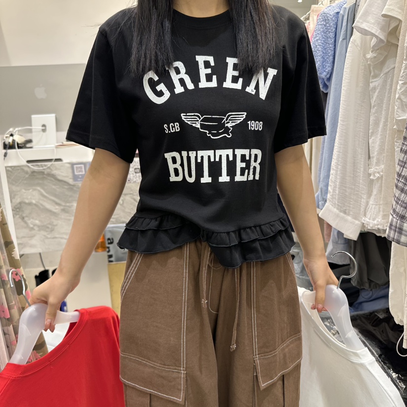 EYEL韓國㊣直郵東大門代購女裝新款熱賣時尚推薦25春夏休閑T恤EYELT恤圖色3
