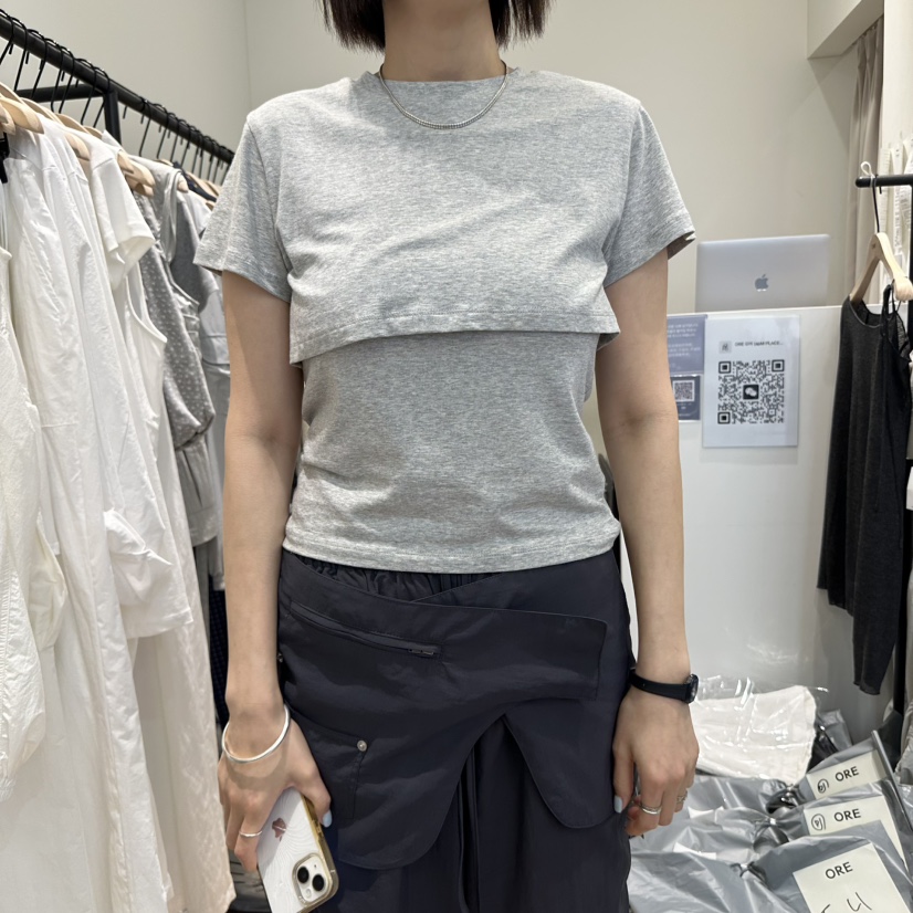 ORE-P直郵韓國代購㊣女裝新品人氣25春夏休閑時尚推薦熱賣T恤ORET恤圖色2
