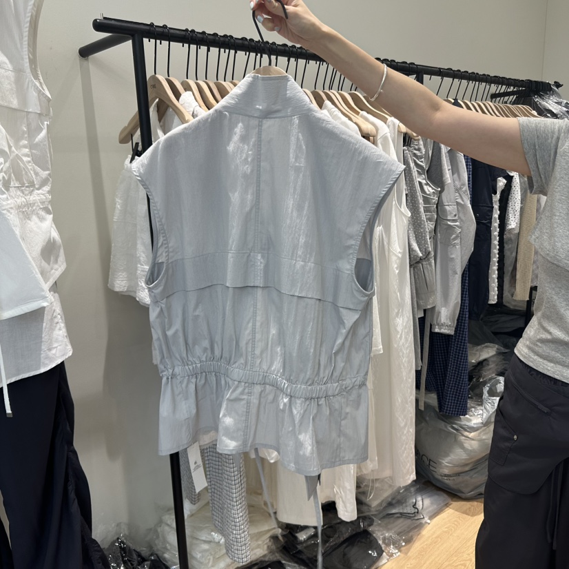 ORE-P直郵韓國代購㊣女裝新品熱賣人氣推薦時尚25春夏馬甲口袋ORE馬甲