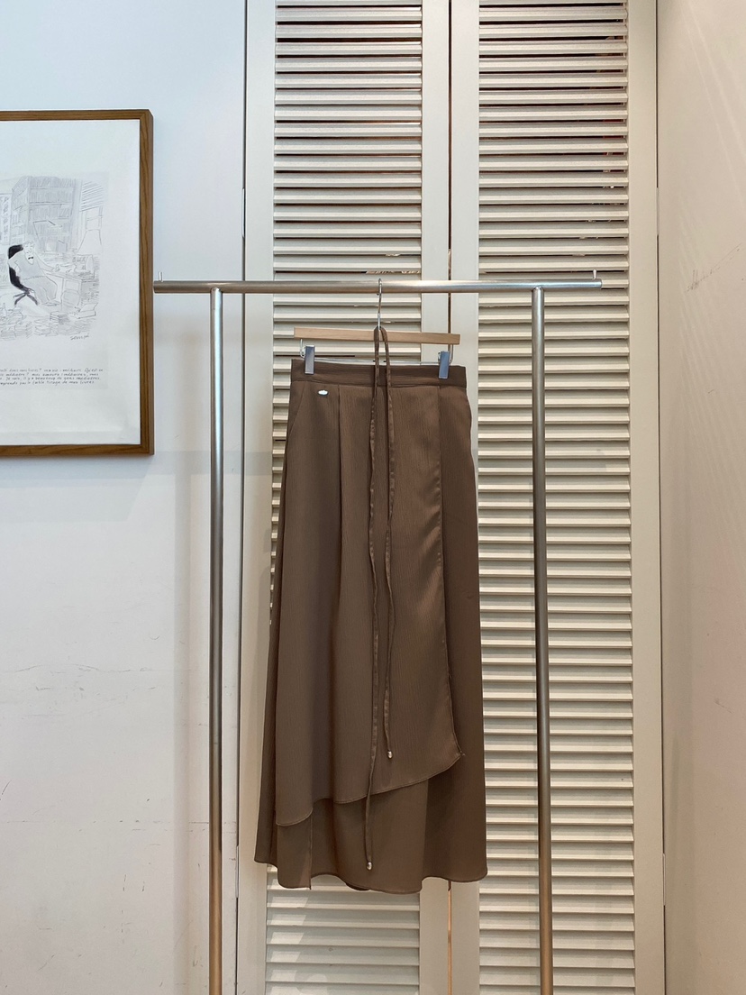 FAVE-L韓國直郵㊣東大門實拍女裝新品熱賣推薦休閑長裙含腰繩FAVE-L長裙圖色3