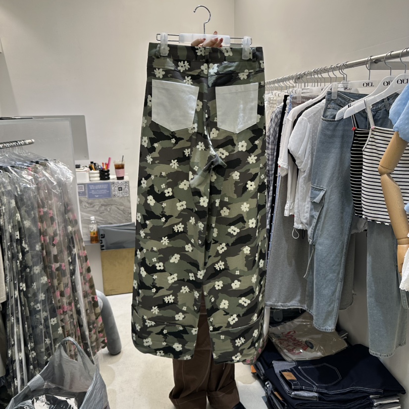 EYEL直郵韓國代購㊣女裝新品時尚熱賣休閑推薦25春夏休閑褲迷彩EYEL休閑褲
