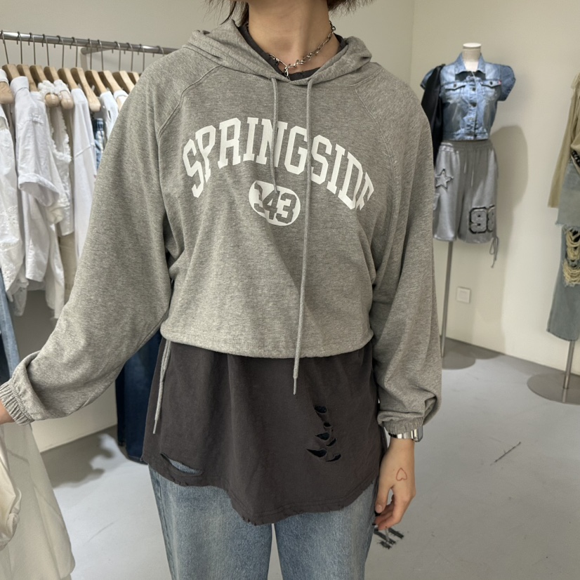 VAULT直郵韓國代購㊣女裝新款推薦25春夏熱賣時尚休閑衛衣兜帽VAULT衛衣