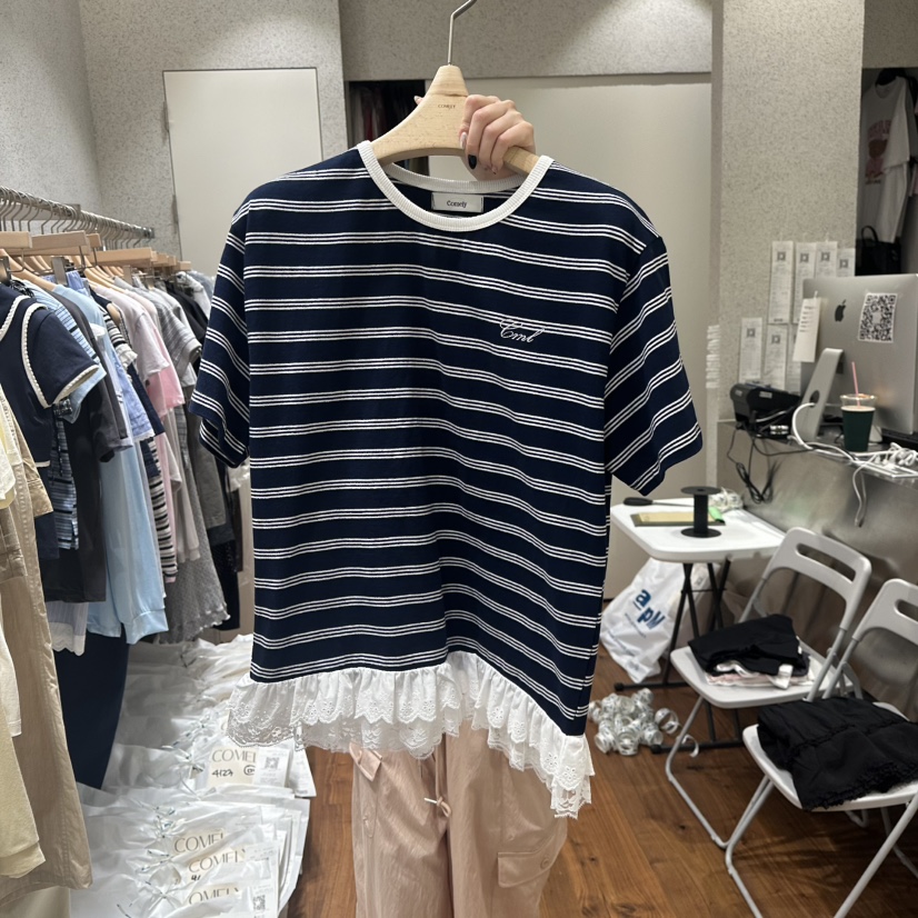 COMELY韓國直郵㊣東大門實拍女裝新款休閑25春夏推薦熱賣T恤COMELYT恤圖色2