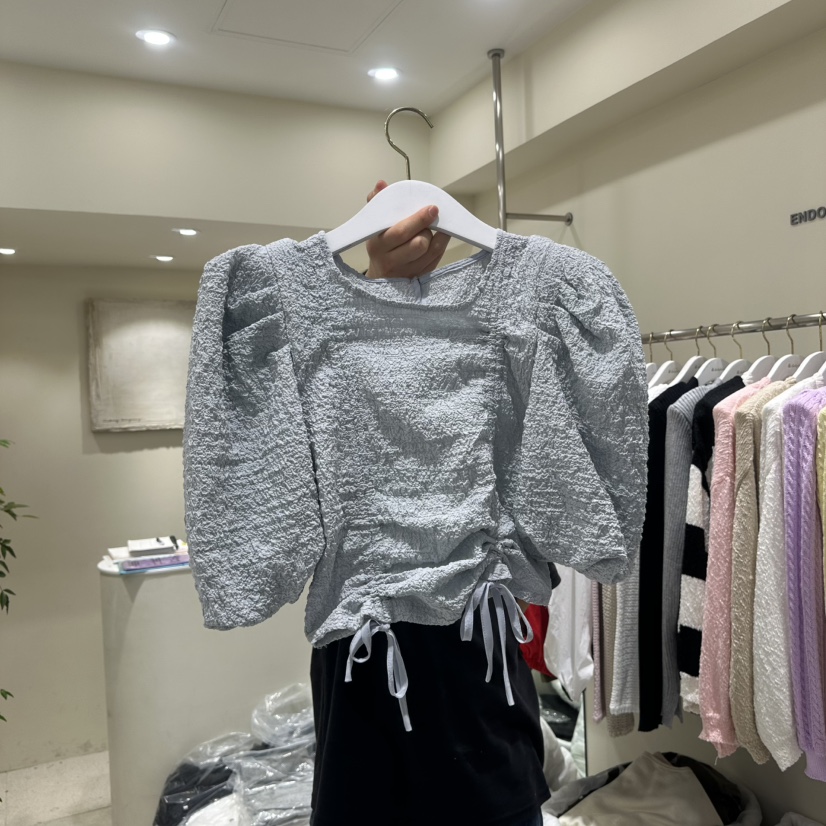 ENDOLPHIN直郵韓國代購㊣女裝新款時尚推薦25春夏襯衫蕾絲衫ENDOLPHIN襯衫/蕾絲衫圖色3