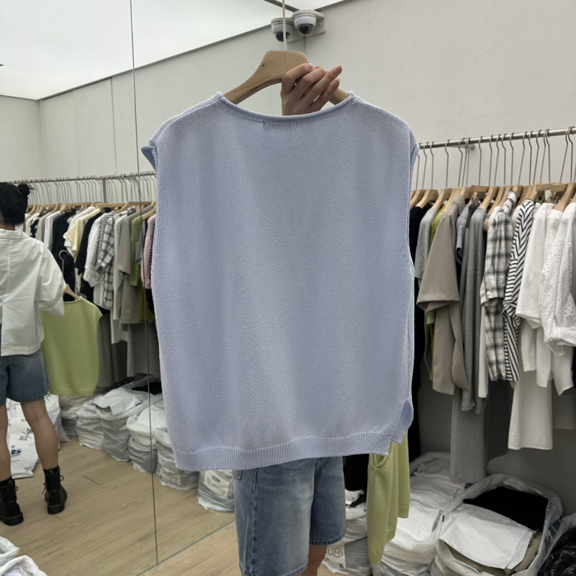 MOI-A韓國直郵㊣女裝新品時尚推薦熱賣休閑25春夏吊帶背心MOI-A吊帶/背心