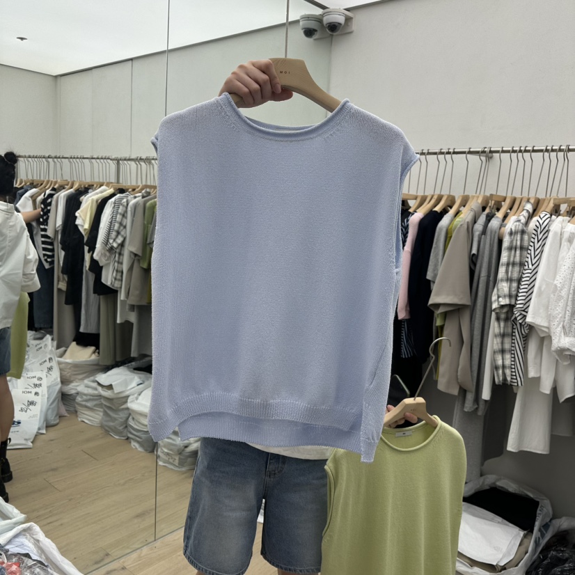 MOI-A韓國直郵㊣女裝新品時尚推薦熱賣休閑25春夏吊帶背心MOI-A吊帶/背心圖色4