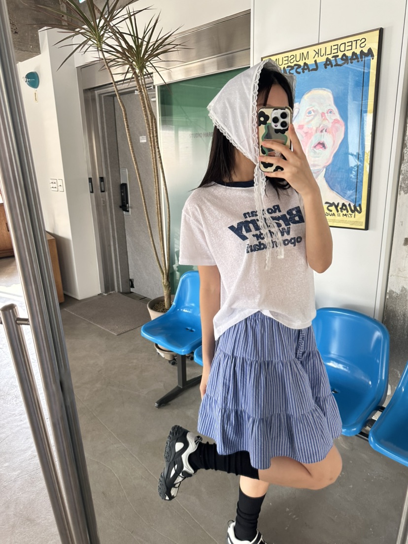 I MFACT韓國直郵㊣東大門實拍女裝新品人氣熱賣25春夏推薦T恤I MFACTT恤
