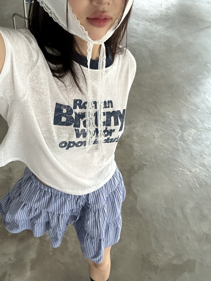 I MFACT韓國直郵㊣東大門實拍女裝新品人氣熱賣25春夏推薦T恤I MFACTT恤