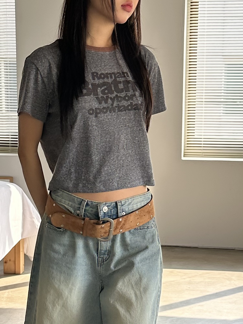 I MFACT韓國直郵㊣東大門實拍女裝新品人氣熱賣25春夏推薦T恤I MFACTT恤