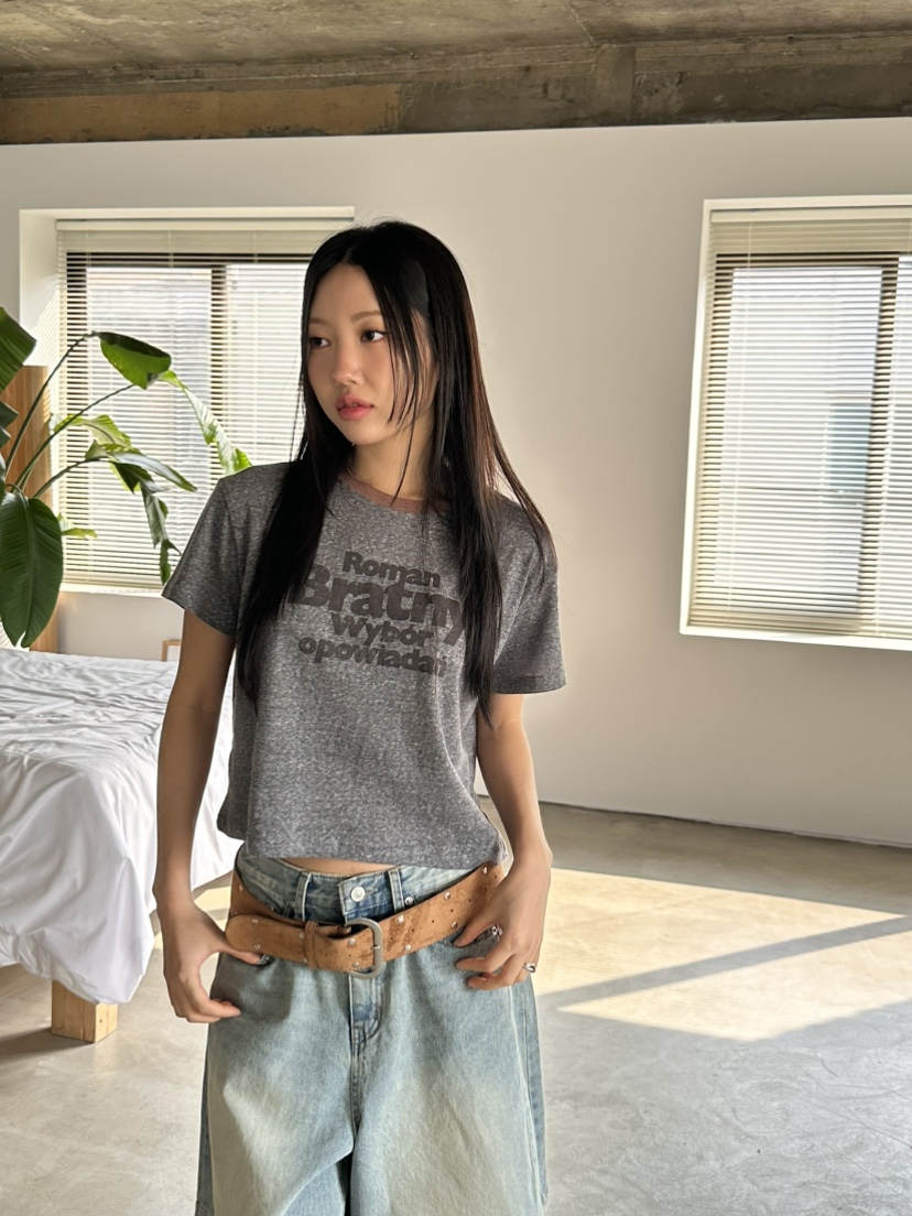 I MFACT韓國直郵㊣東大門實拍女裝新品人氣熱賣25春夏推薦T恤I MFACTT恤