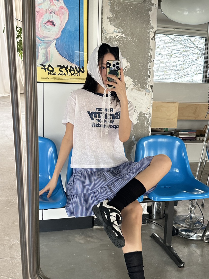 I MFACT韓國直郵㊣東大門實拍女裝新品人氣熱賣25春夏推薦T恤I MFACTT恤圖色2