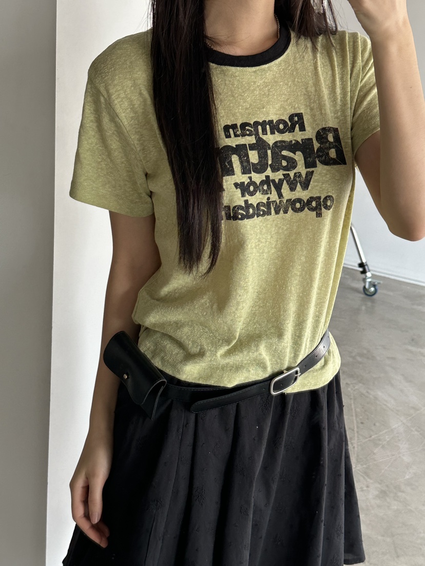 I MFACT韓國直郵㊣東大門實拍女裝新品人氣熱賣25春夏推薦T恤I MFACTT恤圖色3