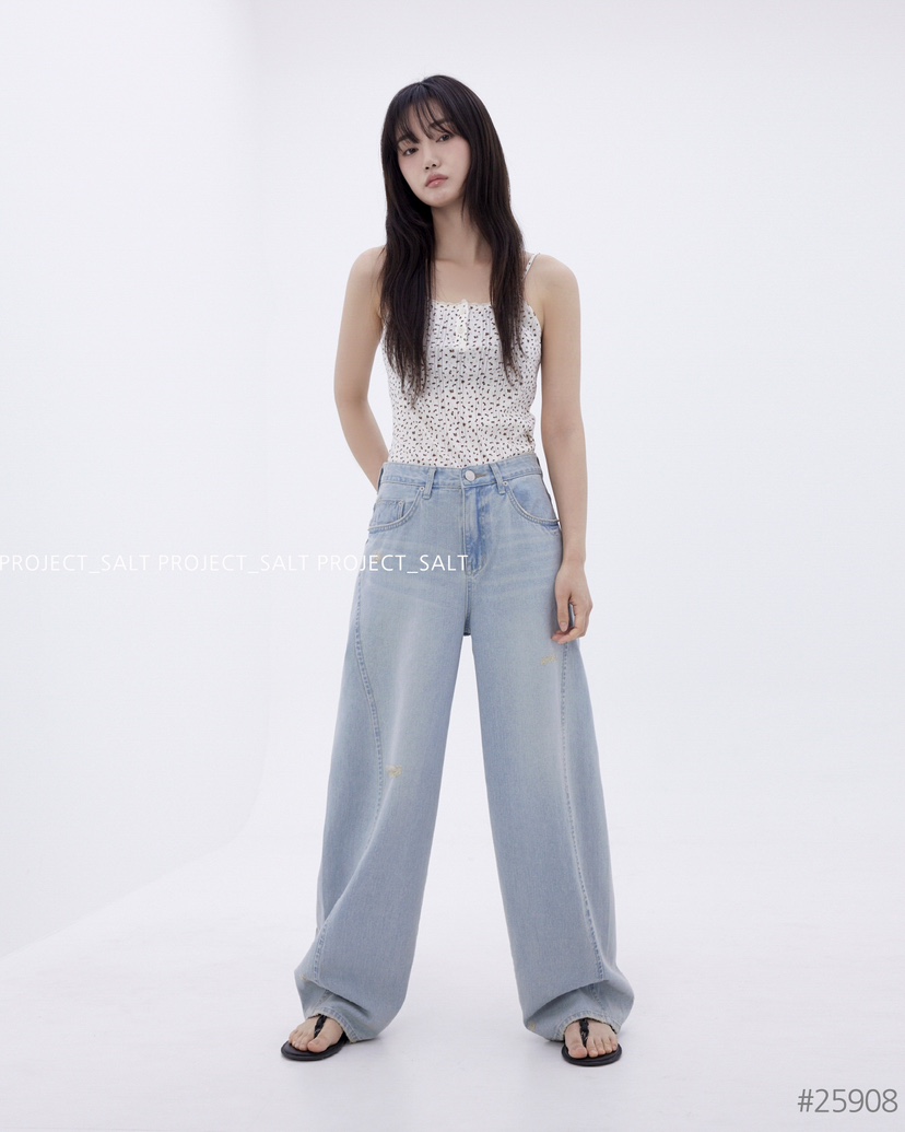 PROJECT SALT韓國㊣直郵東大門代購女裝新款休閑牛仔褲PROJECTSALT牛仔褲