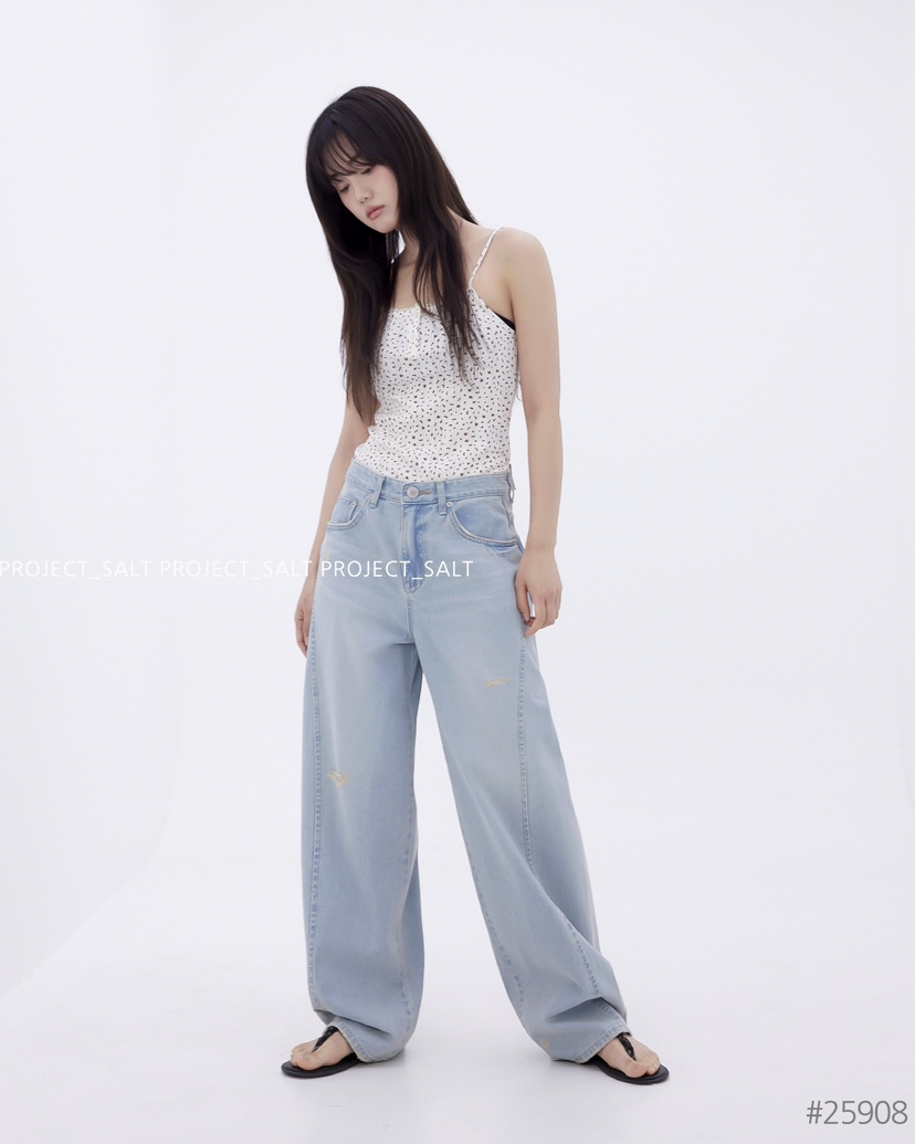 PROJECT SALT韓國㊣直郵東大門代購女裝新款休閑牛仔褲PROJECTSALT牛仔褲