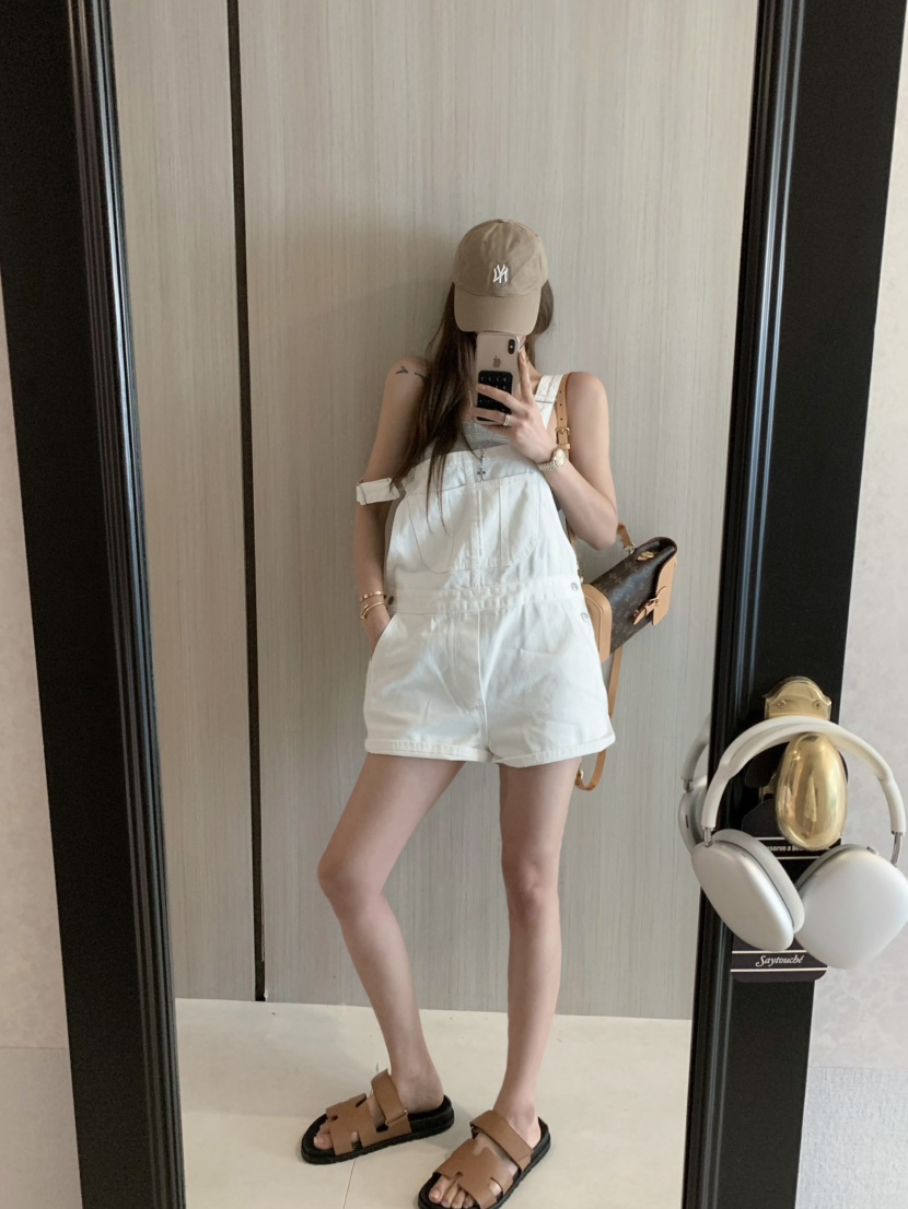 VIRKIN韓國直郵㊣女裝新品時尚25春夏休閑熱賣背帶褲不含內搭VIRKIN背帶褲圖色3