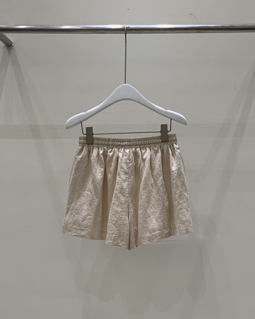 LOVE MOMENT韓國直郵㊣東大門實拍女裝新品時尚休閑短褲亞麻LOVE MOMENT短褲