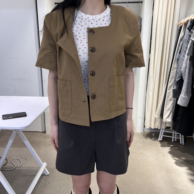 IR BIEN韓國直郵㊣女裝新款推薦25春夏休閑熱賣人氣夾克圓領ir bien-A夾克
