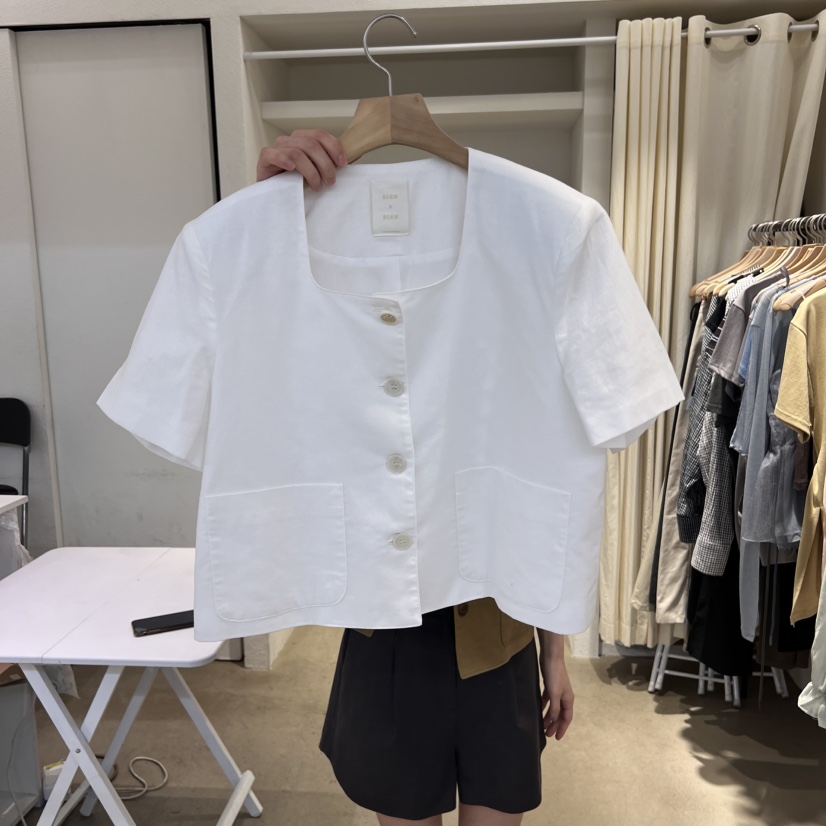 IR BIEN韓國直郵㊣女裝新款推薦25春夏休閑熱賣人氣夾克圓領ir bien-A夾克圖色2