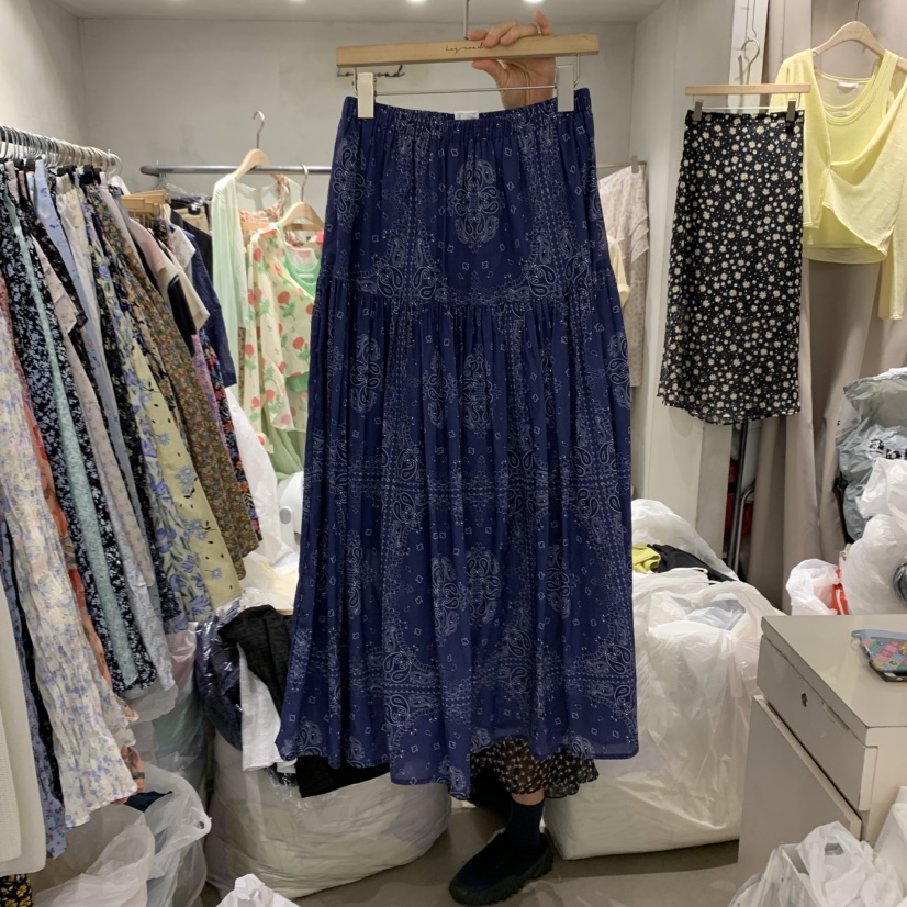 LOGROAD韓國直郵㊣東大門實拍女裝新品推薦休閑人氣25春夏長裙LOG ROAD長裙