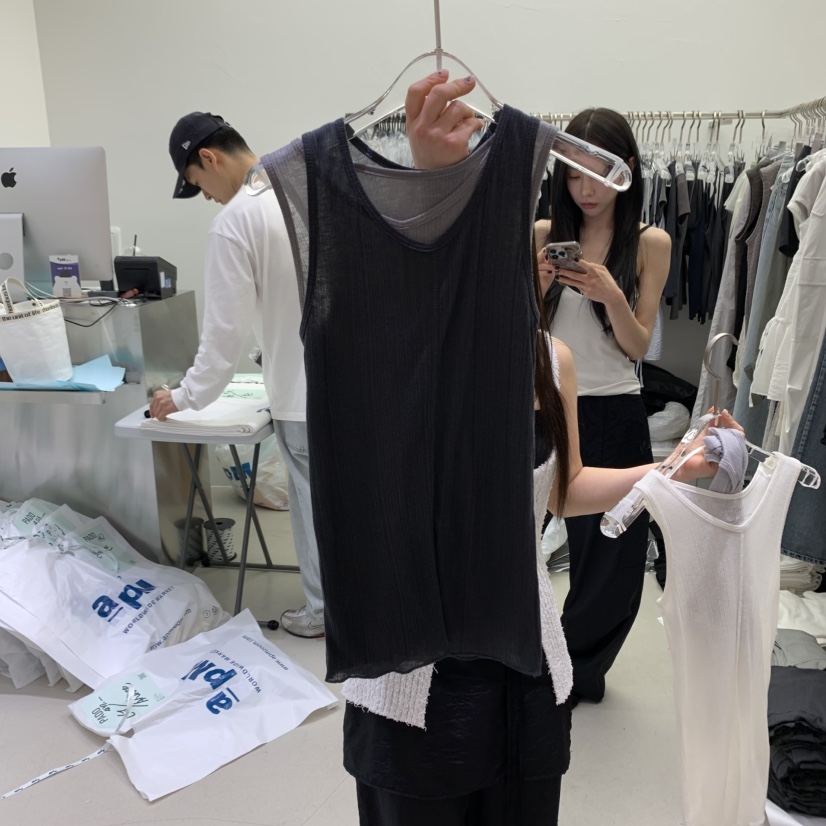 PADO韓國直郵㊣東大門實拍女裝新款休閑25春夏熱賣吊帶背心PADO吊帶/背心圖色3