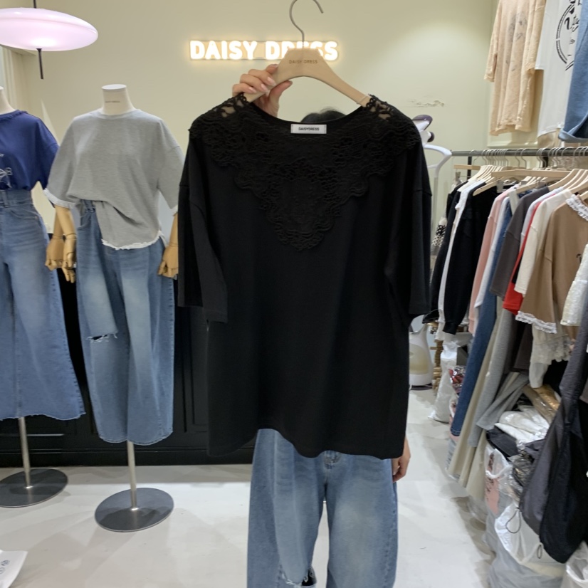 DAISY DRESS韓國直郵㊣女裝新款熱賣時尚人氣推薦休閑25春夏T恤DAISY DRESST恤圖色2