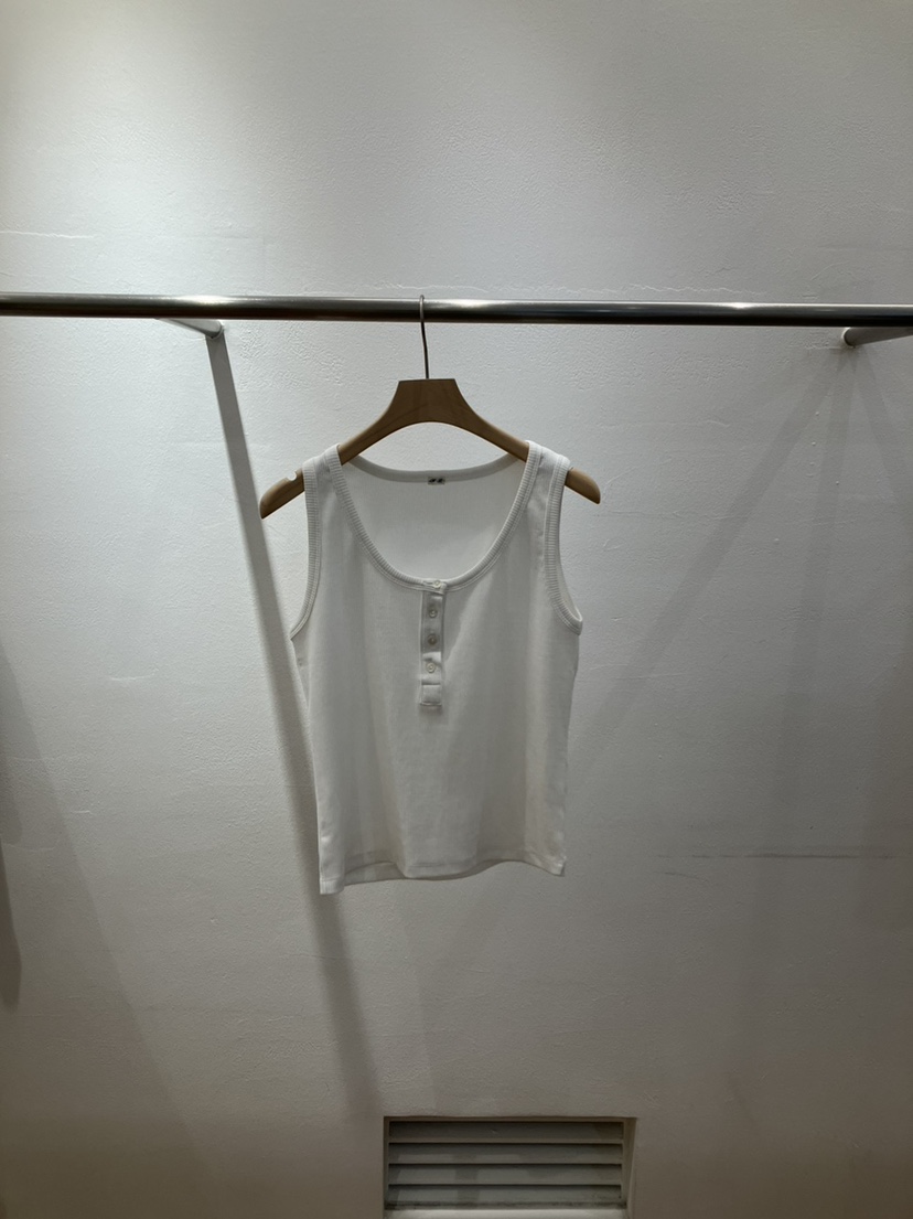 FL LANEL韓國直郵㊣東大門實拍女裝新品推薦休閑吊帶背心紐扣FL LANEL吊帶/背心